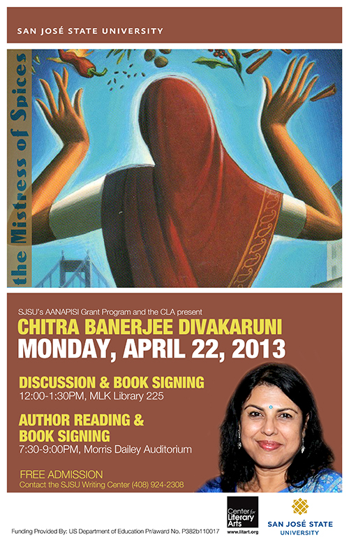 Chitra Banerjee Divakaruni Reading and Discussion Poster