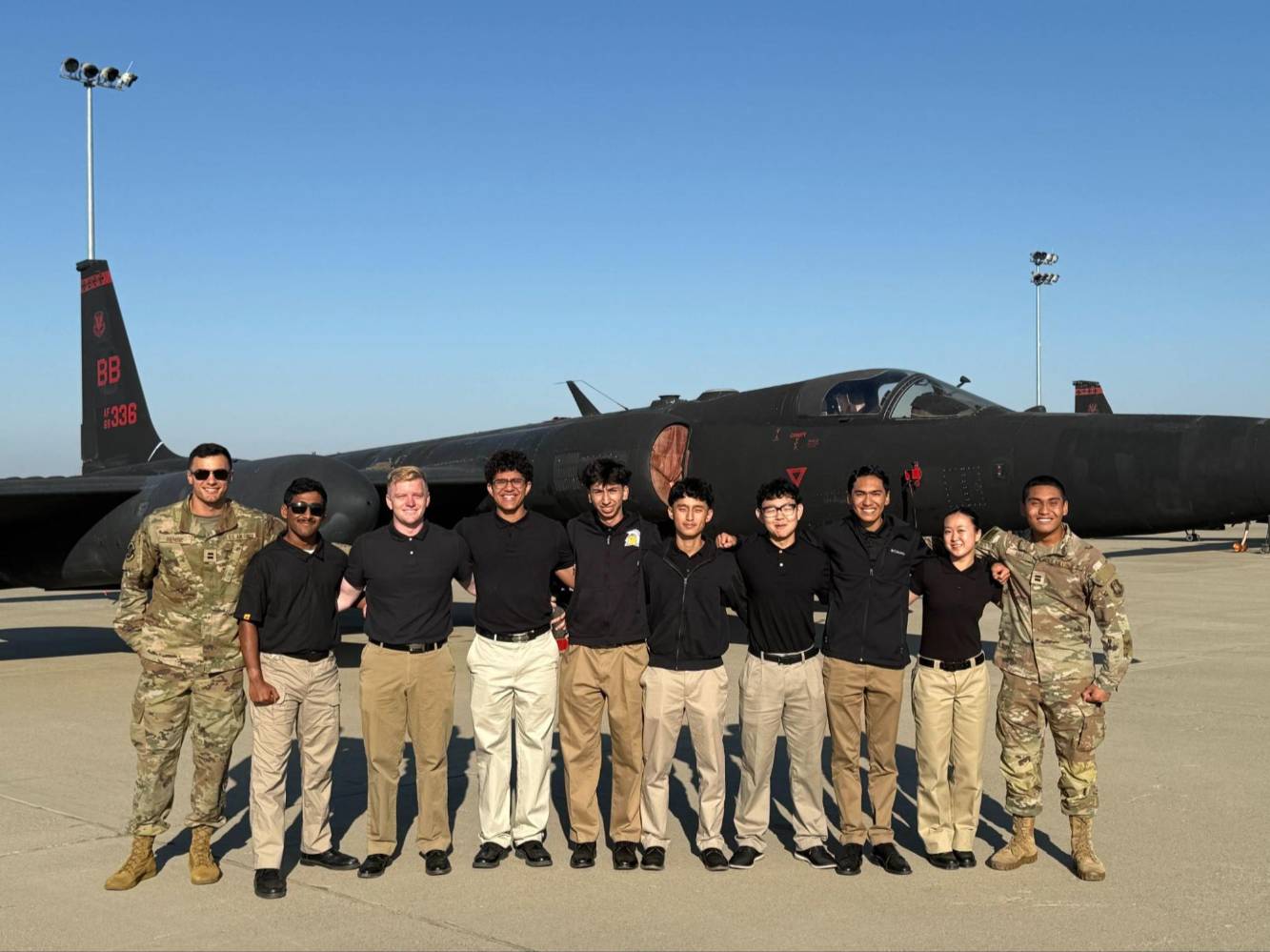 Cadets taking a picture at Warrior Challenge Cadets taking a picture at Warrior Challenge