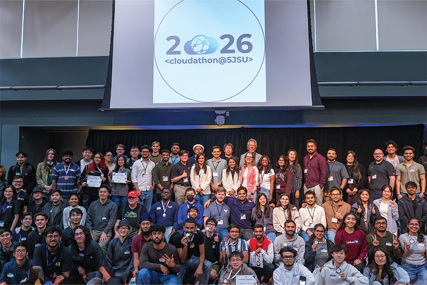 Students group photo at 2026 Couldathon@SJSU