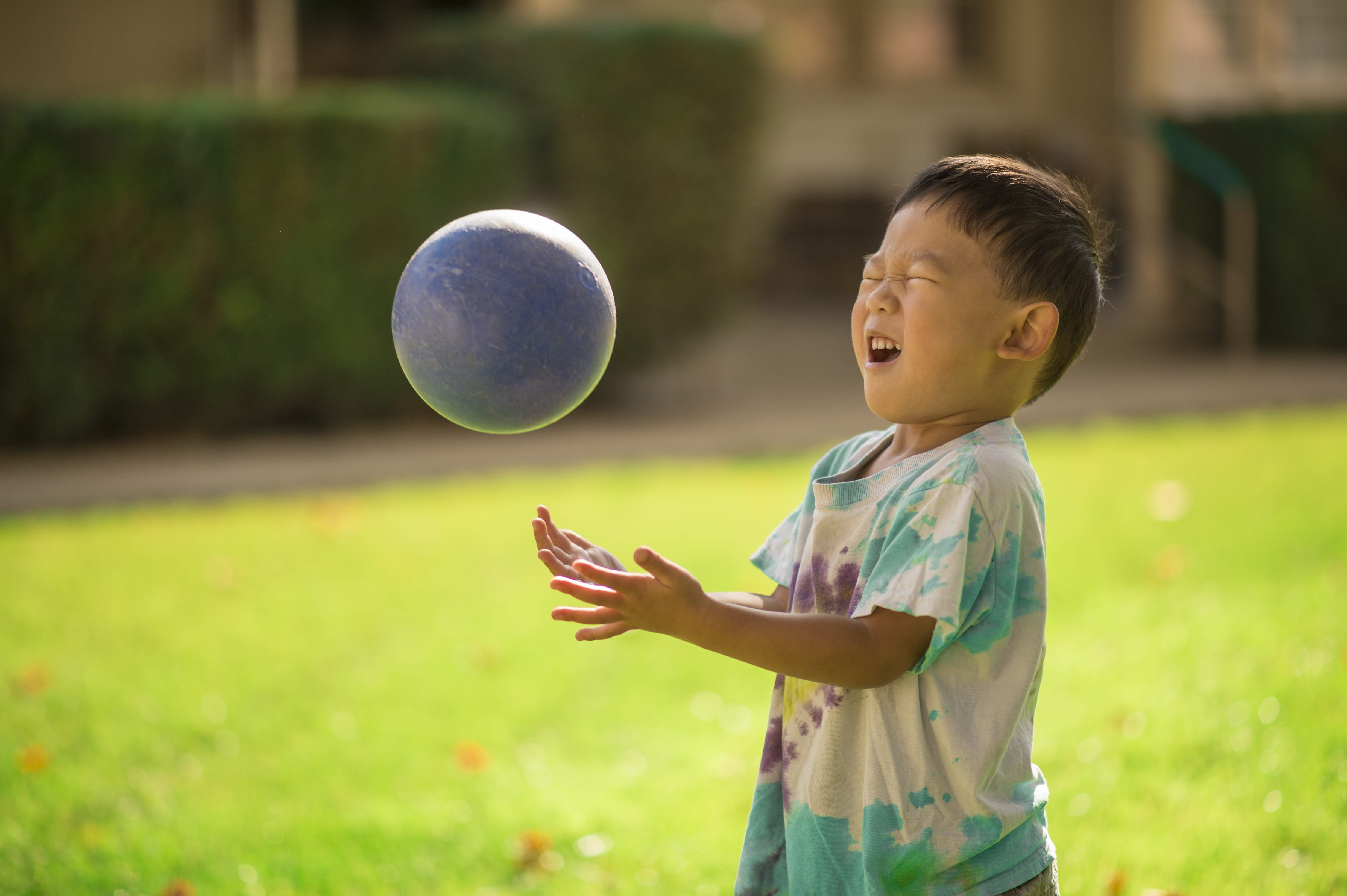 Child playing outdoors