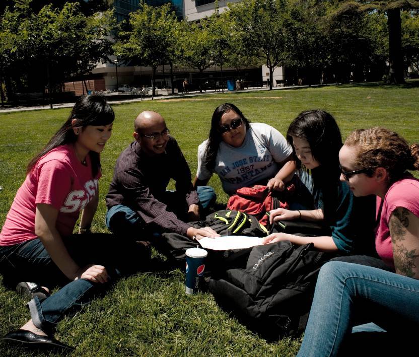 Group of Students on Tower Hall Lawn