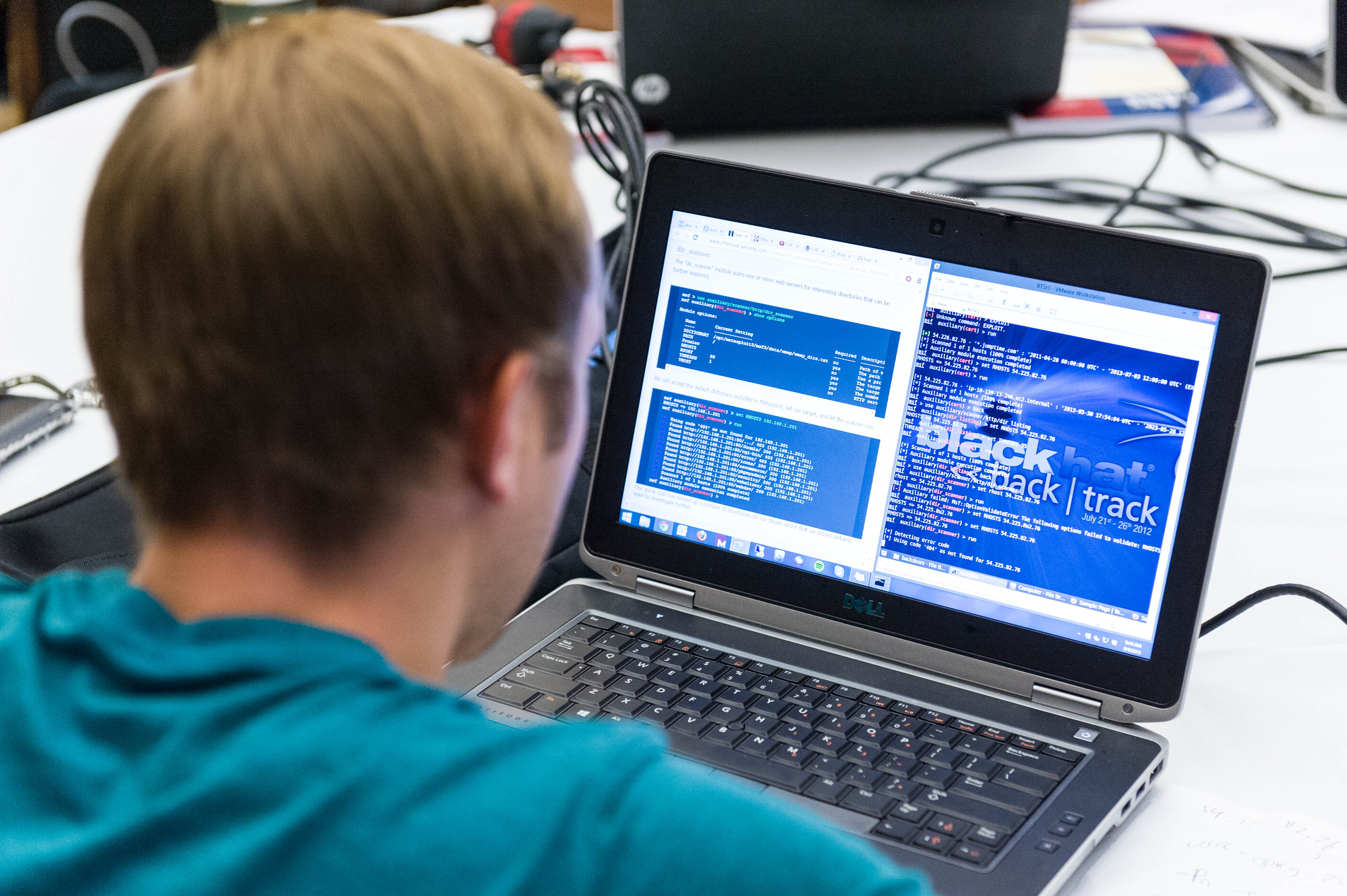 engineering student on computer