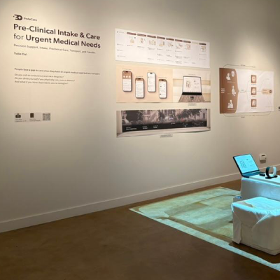 Website Wireframe in a gallery setting