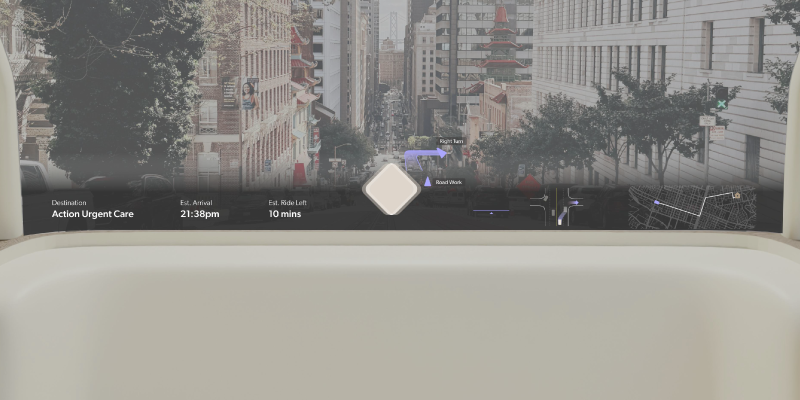 In-Car Virtual Realiy Holographic Display