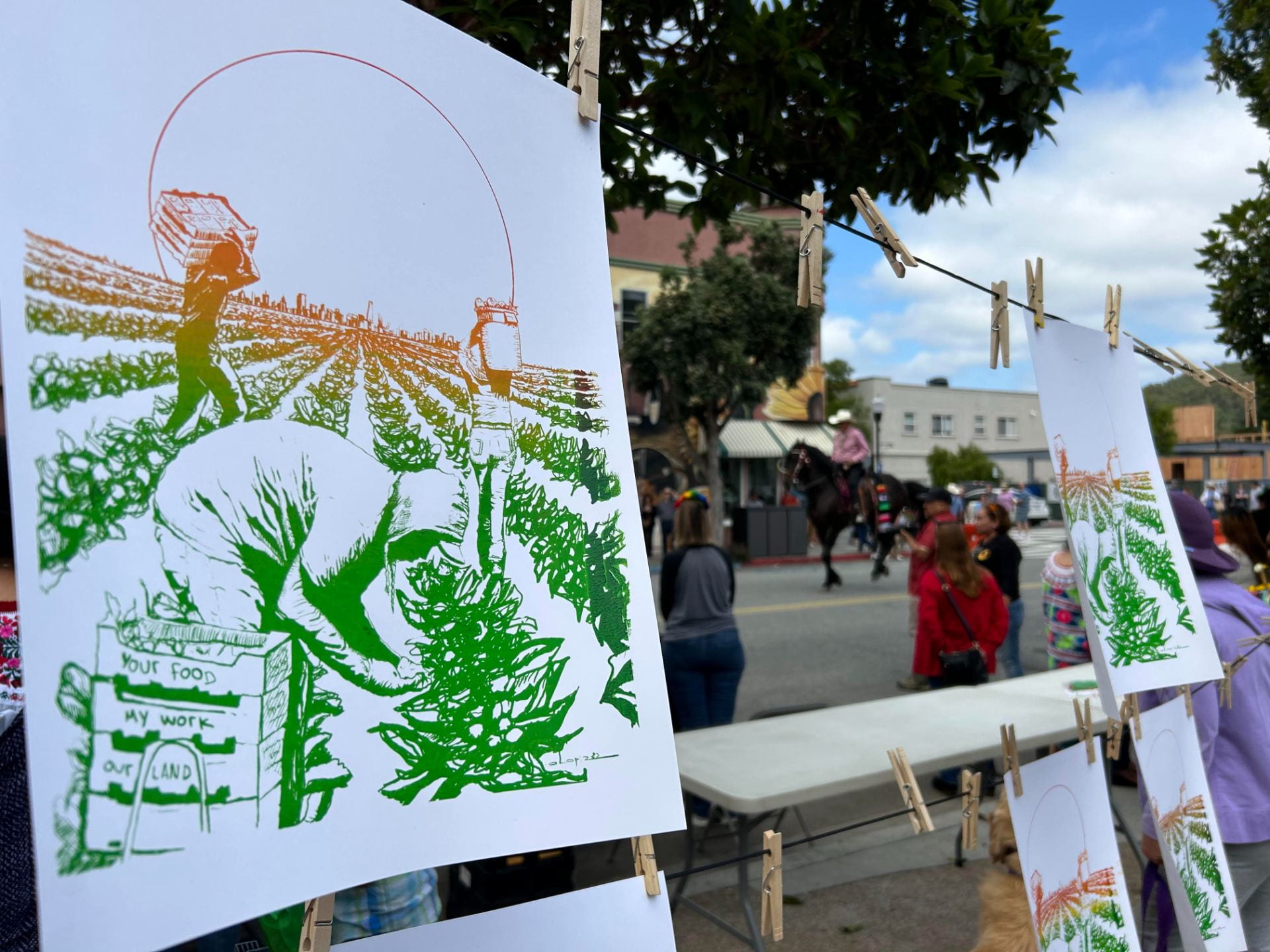 print of california farmworkers