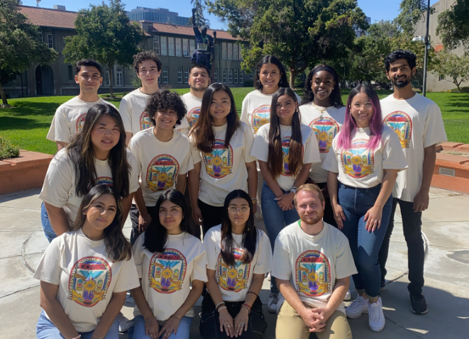 Group of students representing the Cesar Chavez Community Action Center