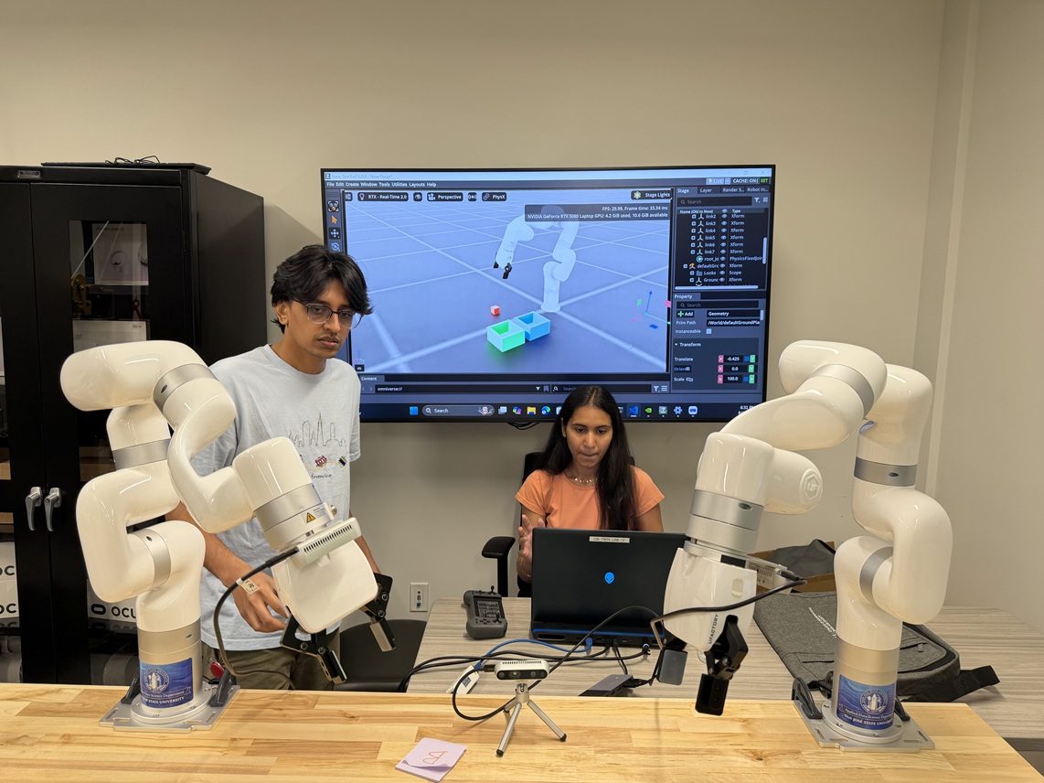 Twin Lab Robotic Arms and Students Twin Lab Robotic Arms and Students