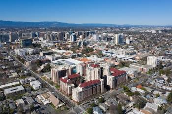 SJSU campus aerial view