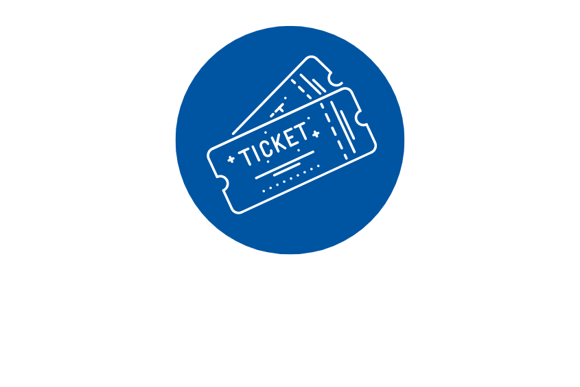 Icon graphic of event tickets stubs