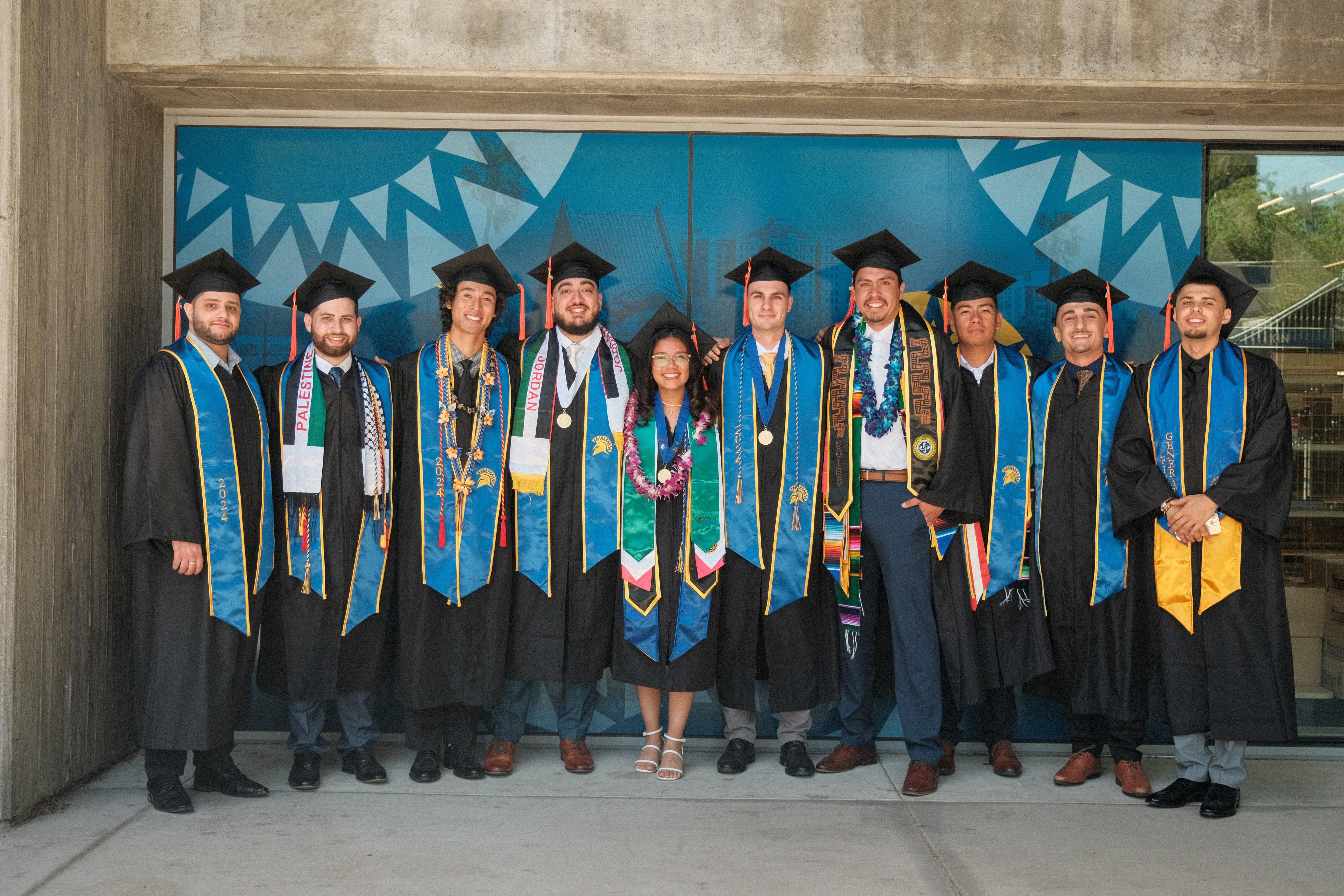 group photo of 10 ME Department graduates