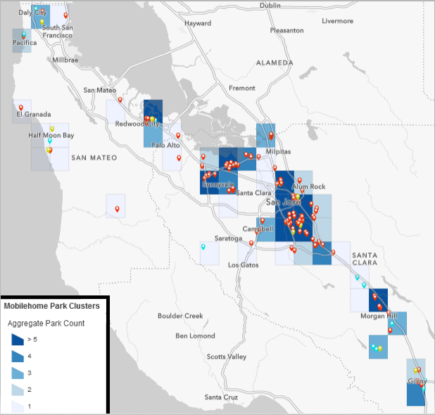 Map of Mobile Home Clusters