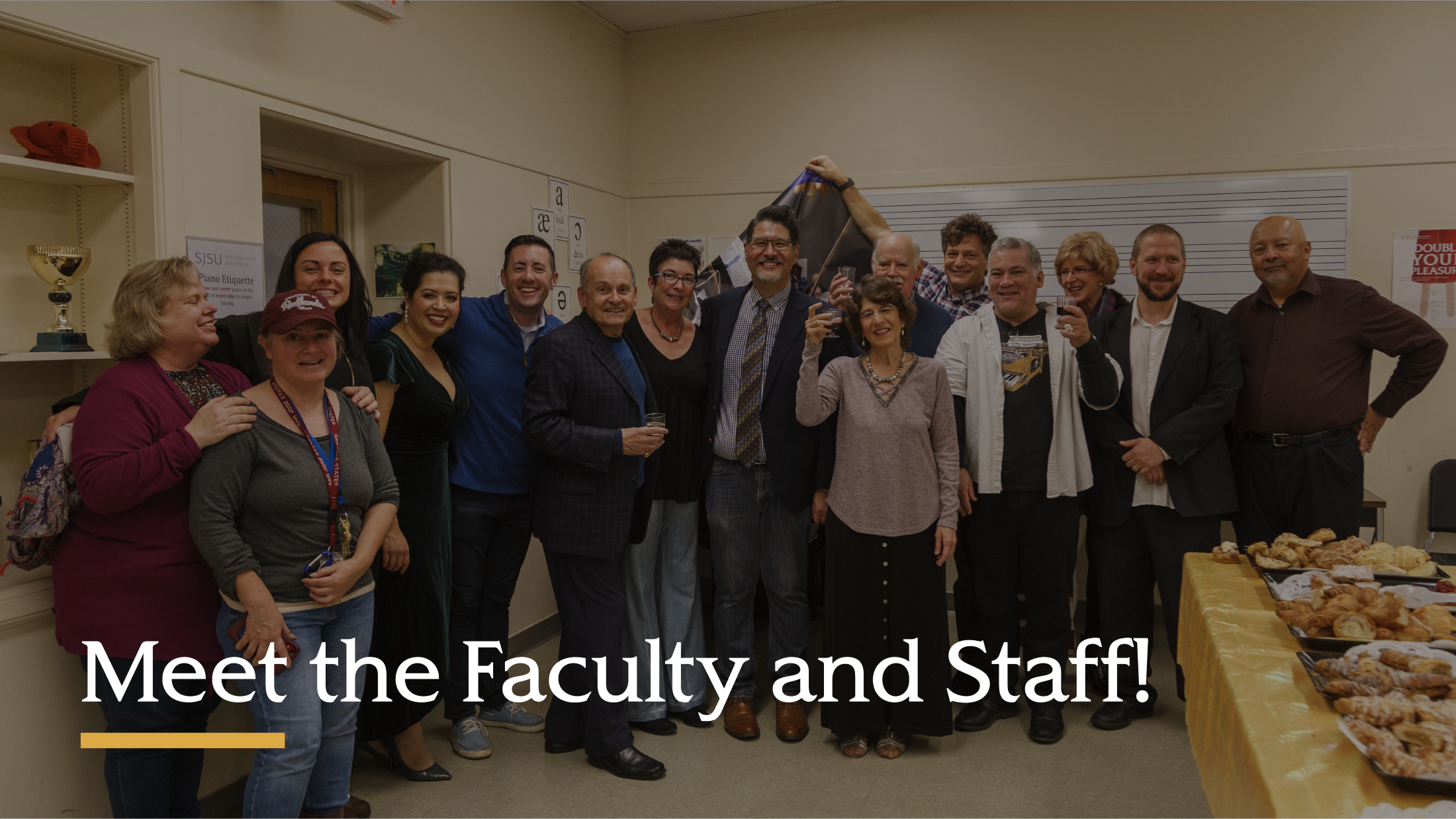 Group picture of School of Music and Dance faculty and staff.