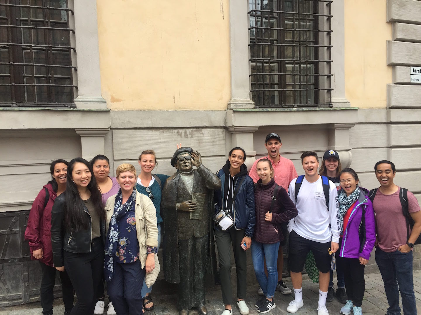 Dr. Melinda Jackson with students  to Sweden, Summer 2019.