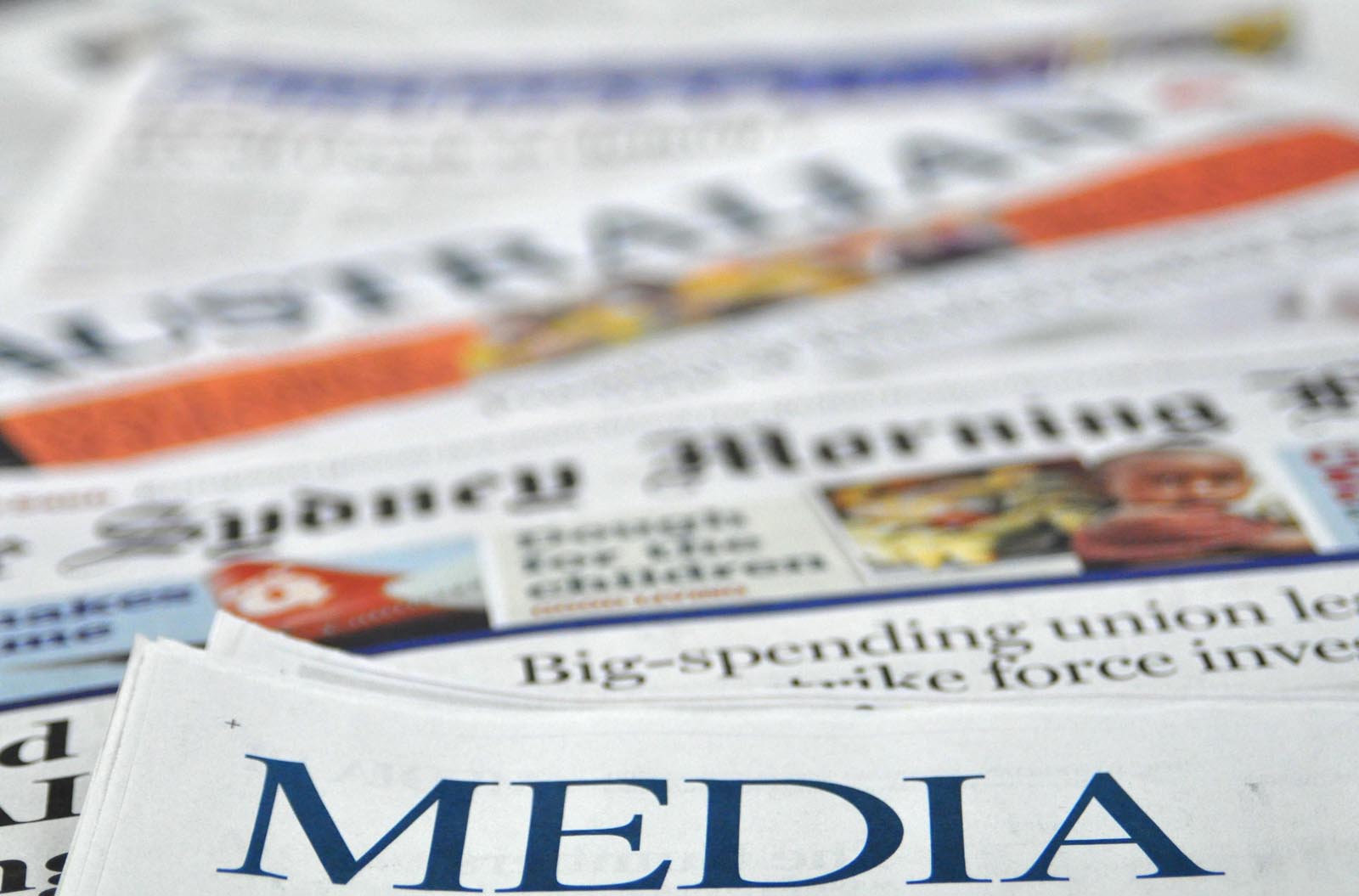 A stack of newspapers