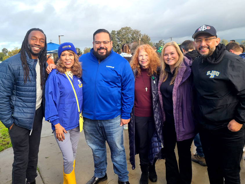 President Teniente-Matson posing with volunteers for National Day of Service.