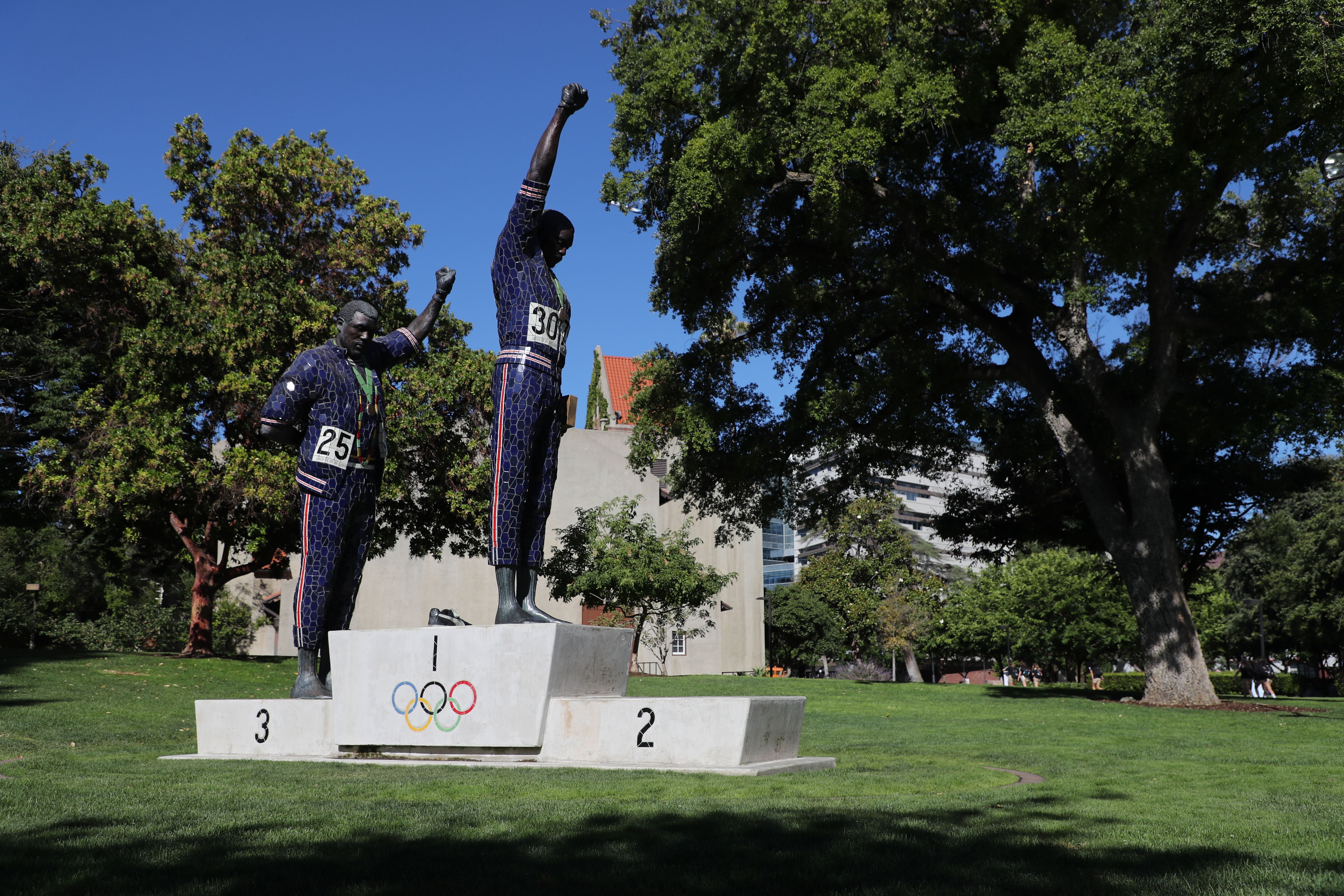 San Jose State University Smith / Carlos olympic statue.