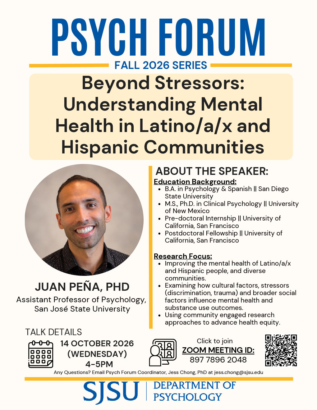 Psych Forum October 14, 2026