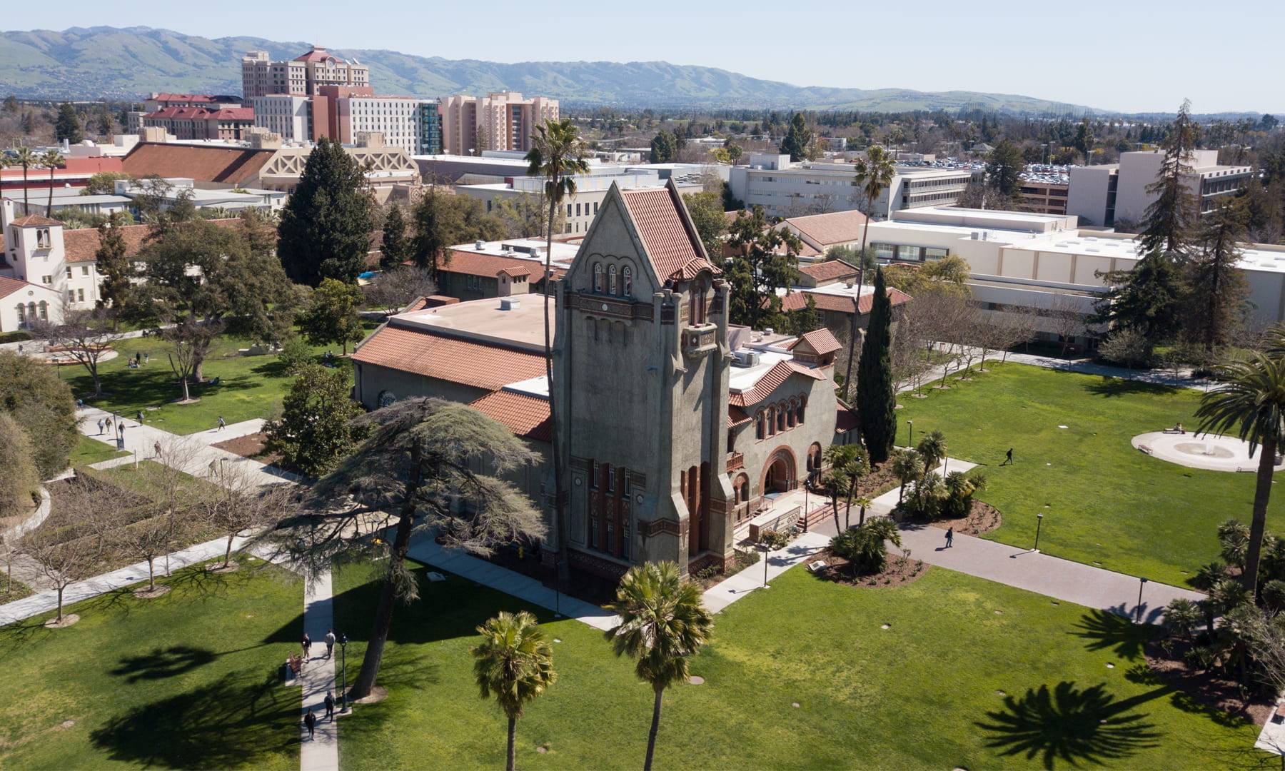 Aerial photo of Tower Hall. Photo by Javier Duarte.