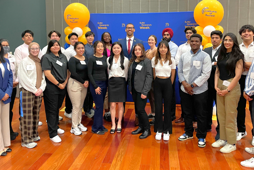 Students posing for a photo.