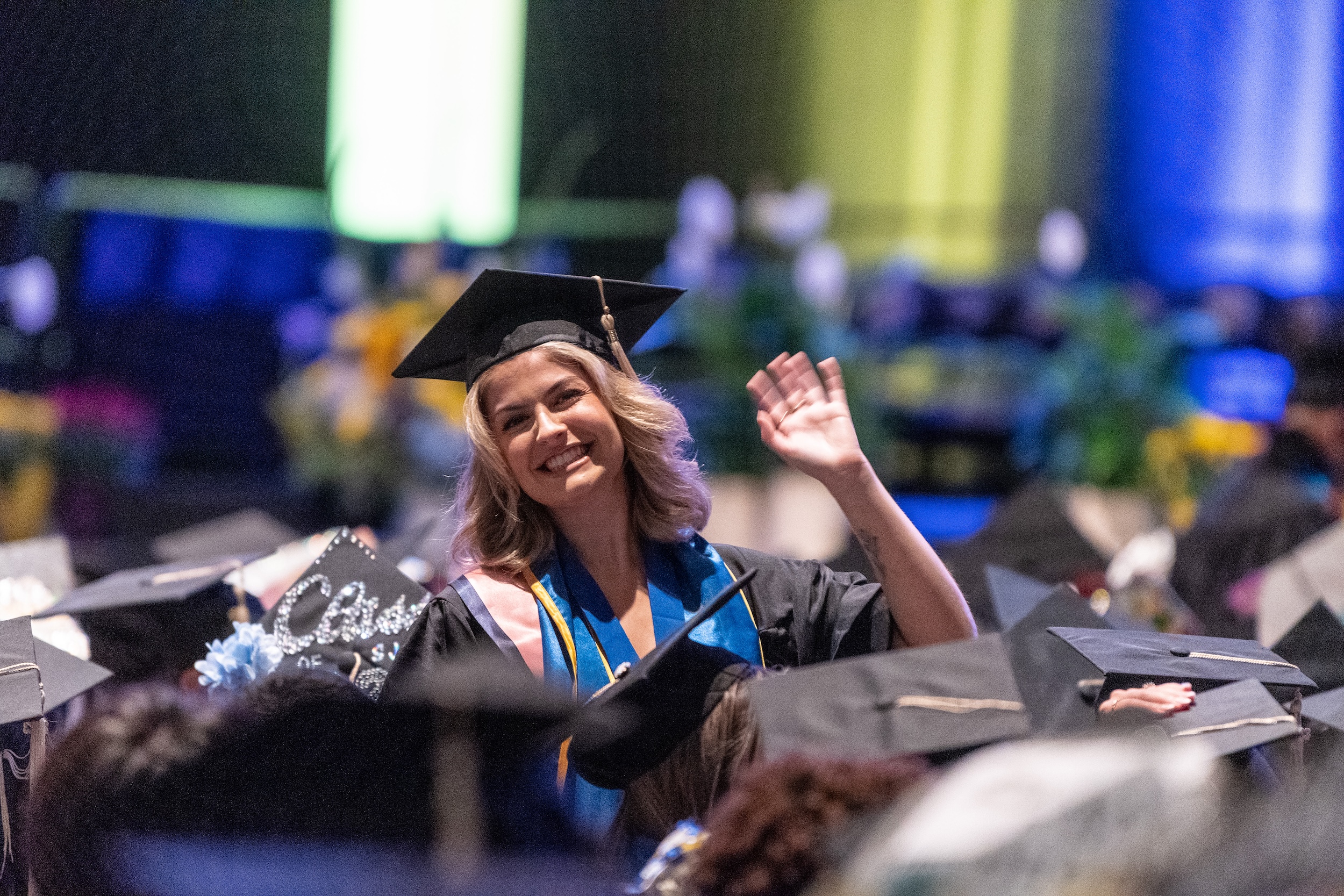 Student from the College of Social Sciences Commencement. 