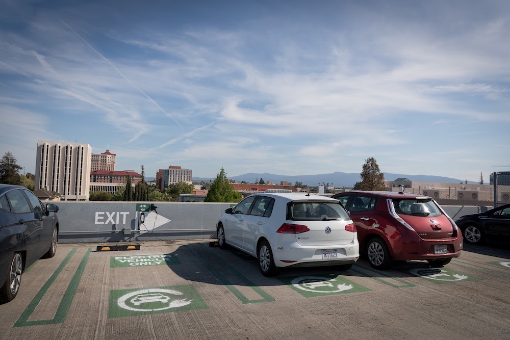 SJSU 10th Street Electric Car Parking