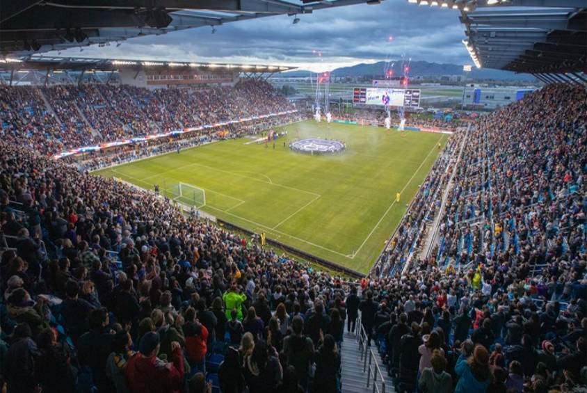 Inaugural Bay Football Club match at Paypal Park in San Jose.